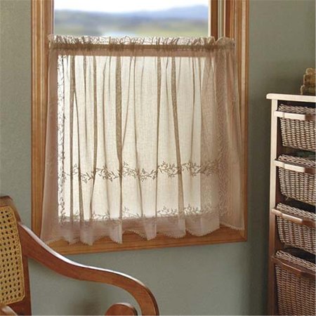 HERITAGE LACE 60 x 30 in. Sheer Divine Tier, White 8220W-6030